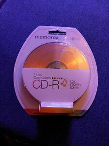 Memorex CD-R 10-Pack Music Cool Colors 40x 700MB 80min