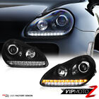 2003-2006 Porsche Cayenne 955 Xenon HID Black LEFT RIGHT Headlights Lamp LED DRL (For: Porsche)