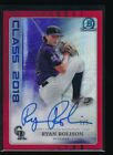 RYAN ROLISON AUTO Class of 2018 1st Bowman Draft Chrome RED REFRACTOR #/5 RC