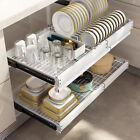Extendable Kitchen Slide Out Cabinet Shelf Pull Out Drawer Dish Storage Holder