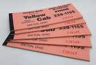 Lot of 5 Yellow Cab Coupon Books Vintage Script Taxicab Driver Decoupage Crafts