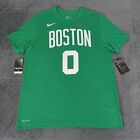 Boston Celtics Shirt Jayson Tatum Nike Dri Fit Cotton Short Sleeve Men Large