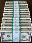 Pack of (50) NEW $2 Bills Unc Consecutive Serial# Two Dollar REAL MONEY 🇺🇸
