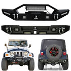 Vijay For 1987-2006 Jeep Wrangler TJ YJ Steel Front or Rear Bumper with Lights