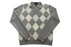 Brooks Brothers Women's S Multicolor 100% Italian Cashmere Argyle Sweater Preppy