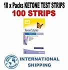 Abbott Freestyle Optium Ketone Strips-10 PACKS=100 STRIPS *PRECISION* EXP 03/25