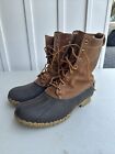 Bean Boots By LL Bean Duck Boots Mens Size 10 Brown Leather Waterproof Classic