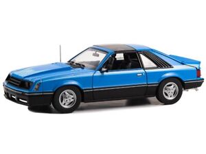 1981 FORD MUSTANG COBRA T-TOP BLUE 1/18 DIECAST MODEL CAR BY GREENLIGHT 13679