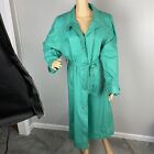 Vintage London Fog Womens Trench Rain Coat Belted Sz 12 Lined