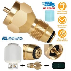 Brass Propane Refill Adapter Lp Gas 1lb Small Cylinder Tank Coleman Heater Shell