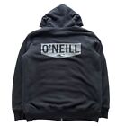y2k O’Neill Surf Wear Fur Lined Zip Hoodie Jacket Mens Skater Streetwear Size XL
