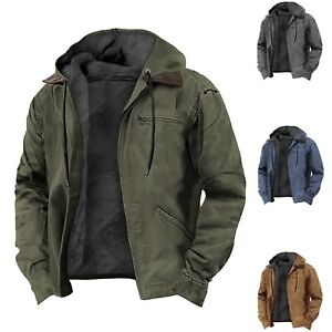 Men's Winter Warm Hooded Soft Comfort Coat Thick Jacket Top Casual Padded Jacket