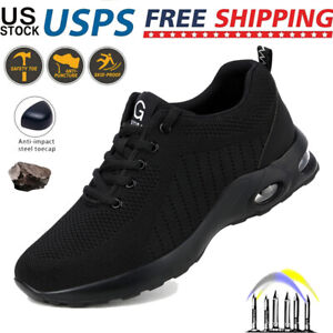 Womens Size Sneaker Work Shoes Steel Toe Indestructible Lightweight Safety Shoes