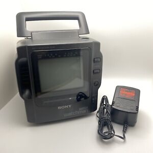 SONY MEGA Watchman FD-525 Grey Portable TV, AM/FM Radio - Tested & Working