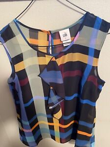 Cabi Sheer Sleeveless Top Size Small Style #3865