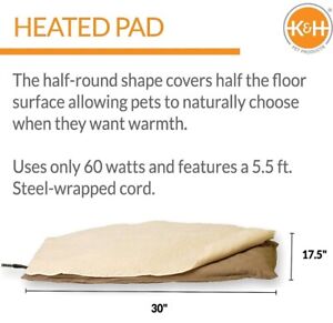 K&H Pet Product Lectro-Soft Igloo-Style Outdoor Heated Dog Pad Bed Large 17.5x30