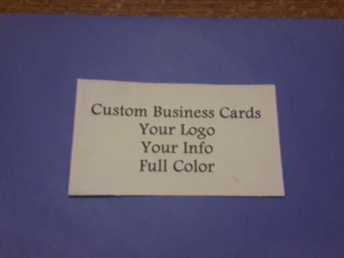 Custom Full Color Business Cards 100 Cards