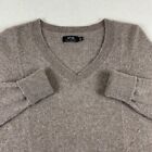 Apt. 9 Sweater Womens Large Brown 100% Cashmere Pullover Knit Solid V-Neck