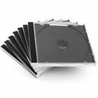 50 Standard 10.4 mm Jewel Case Single CD DVD Disc Storage Assembled Black Tray