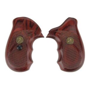Pachmayr Renegade Wood Laminate Grips Rosewood Checkered For S&W J-Frame - 63000