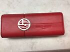 GIORGIO ARMANI Beauty Red Hard Clamshell  Lipstick Case/ Holder, Pre- Owned.