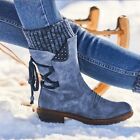 New Waterproof Ladies Snow Winter Boots Womens Warm Shoes Non-slip Mid Calf Size