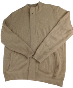 Comoboca 100% Cashmere Cardigan Zip and Button Sweater High Quality Men's L Rare