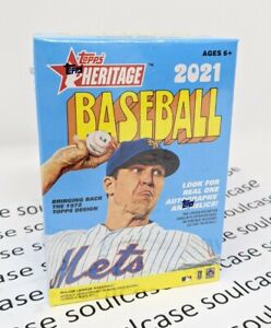 New 2021 MLB Topps Heritage Blaster Box Baseball 8 Packs 72 Cards Total SEALED