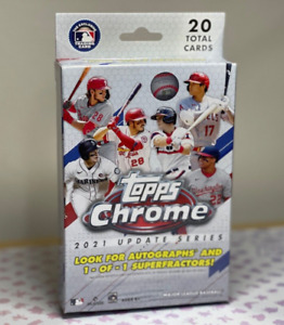2021 Topps Chrome UPDATE Baseball Card Hanger Box NEWSealed (5 packs) Rookie RC