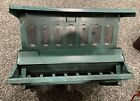 Vintage Heritage Farms Metal Bird Feeder House Green. Great Condition