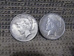 1922-P and 1923-P Silver Peace Dollars auctioncc99cc