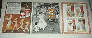 New Listing3 Reproduction Ads, Carnation Milk, Gold Medal Flour, Arm and Hammer Baking Soda
