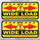 2x Wide Load sticker decal truck vehicle caution warning safety vinyl label