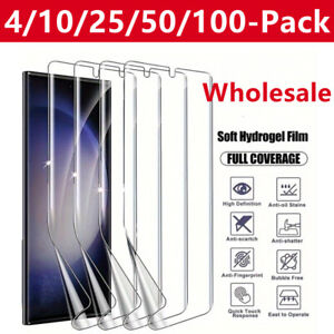 Wholesale Bulk Lot Hydrogel Screen Protector for Galaxy S24 Ultra S23 S22 S21