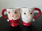 Johanna Parker Nostalgic Santa and Mrs. Claus Ceramic Mug Set Christmas NEW