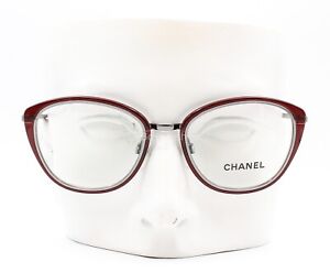 Chanel 2172 458 Eyeglasses Glasses Dark Red Burgundy / Silver 50-19-135