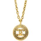 Chanel Medallion Pendant Necklace Gold 3848 123278