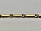 14k Yellow Solid Gold Woman’s Diamond Cut Link Bracelet 7” 7.4grams