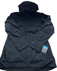 New Columbia Rain Jacket Full Zip Splash A Little II Women XL BLACK MSRP $130.00