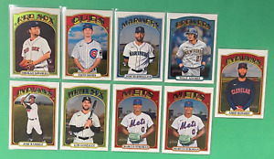LOT OF (9) 2021 TOPPS HERITAGE CHROME PARALLEL #/999