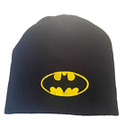 Batman Beanie Black Knit Winter Cap Hat Yellow Bat Signal Logo