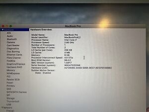 2010 Apple MacBook 15” Core I7