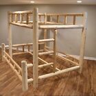 Handcrafted White Cedar Log Bunk Bed - Twin over Full - Solid Wood/Free Shipping