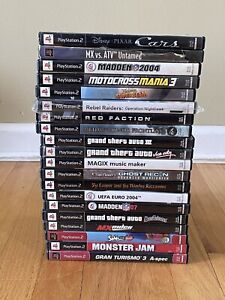 Playstation 2 PS2 Game Lot of 20 Sony GTA Vice City The Sims Red Faction Monster