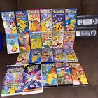 HUGE Lot Of 24 Pokemon Original Cartoon Series/Movie VHS Tape Collection