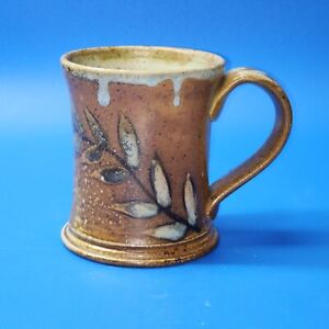 Handmade And SIGNED Studio Pottery Drip Glazed Stoneware Ceramic Coffee Mug Cup