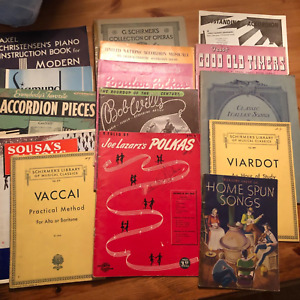 Vintage lot/collection sheet music books Accordion, Piano, and Song Books other