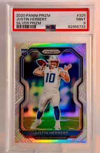 Justin Herbert - 2020 Prizm - Silver - PSA 9 - RC - Chargers