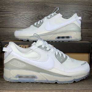 Nike Men's Air Max 90 Terrascape White Gray Athletic Shoes Sneakers Trainers New