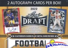 2022 Leaf Draft Football GOLD Factory Sealed Blaster Box-2 AUTOS+1 METAL Card!